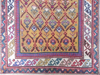 A Splendid Caucasian Daghestan Rug, 143x91 cm (4.7x2.10), mid 19th Century.                      