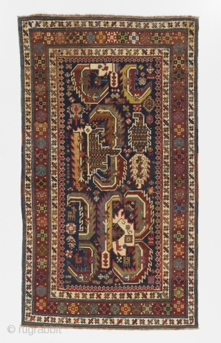 Gendje Rug, South Caucasus, 4 x 7 Ft (118x206 cm), no 715.                     