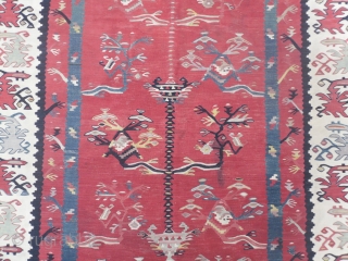 Sharkoy Kilim, Eastern Europe, second half 19th Century, 200x129 cm, good condition, original as found.  www.RugSpecialist.com, Binbirdirek Mah, Peykhane Cad, Ucler Sokak, Ersoy Apt, No 48/2, Sultanahmet, Istanbul, Turkey. since 1991. 