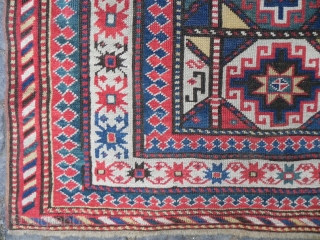 Antique Caucasian Karabagh long Rug, 4x7.9 ft (122x241 cm), www.RugSpecialist.com                       