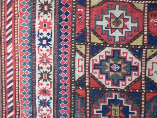 Antique Caucasian Karabagh long Rug, 4x7.9 ft (122x241 cm), www.RugSpecialist.com                       