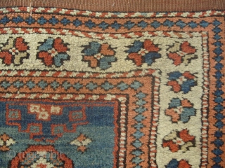 A Kozak Rug, West Anatolia. Bergama Region, ca 1880, Original good condition. 38x46 inches. Pictures taken indoor, looks much better in flesh.. www.rugspecialist.com          