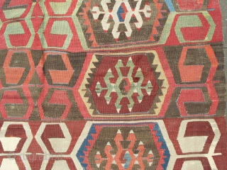 A Central Anatolian Kilim, late 19th Century, 350x155 cm                        