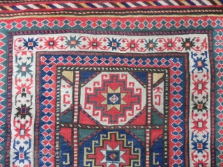 Antique Caucasian Kazak Rug, 7.9x4 ft, 19th Century, condition report available on request.                    