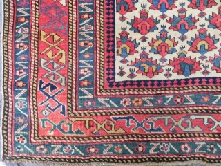 Fine Antique Caucasian Shirvan Rug, 170x122 cm (5.6x3.10 ft). The rug has no more than 1% restoration! please look at the last photo which is taken the day it was acquired, before  ...