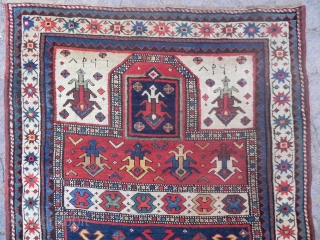 Antique Caucasian Karabagh Prayer Rug, Dated 1298 (1880 AD)                        