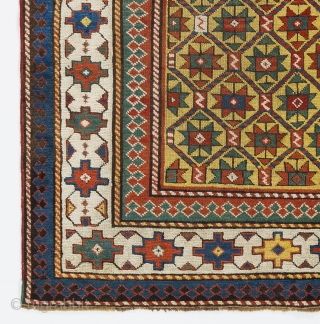 Gendje rug,  Caucasus, Late 19th century, 4.5 x 6.7 Ft  - 135x200 cm                  