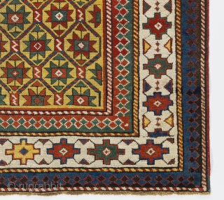 Gendje rug,  Caucasus, Late 19th century, 4.5 x 6.7 Ft  - 135x200 cm                  