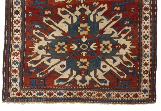 Antique Caucasian Chelaberd Rug, so called Eagle Kazak, Karabagh Region, late 19th Century, 4' x 7'5"  (120x225 cm). no a46.            