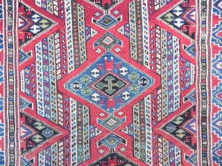 An Antique Caucasian Kuba Rug, 3 x 5 ft, late 19th Century                     