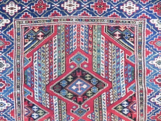 An Antique Caucasian Kuba Rug, 3 x 5 ft, late 19th Century                     