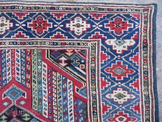 An Antique Caucasian Kuba Rug, 3 x 5 ft, late 19th Century                     