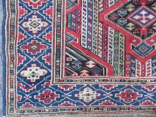 An Antique Caucasian Kuba Rug, 3 x 5 ft, late 19th Century                     