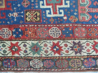 Kazak Rug, 19th century, very good condition and pile, great colours including the rare aubergine. www.RugSpecialist.com, address: Binbirdirek Mah, Peykhane Cad, Ersoy Apt, No 48/2, Sultanahmet, Istanbul, Turkey (200 yards to Sultan  ...