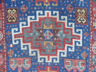 Kazak Rug, 19th century, very good condition and pile, great colours including the rare aubergine. www.RugSpecialist.com, address: Binbirdirek Mah, Peykhane Cad, Ersoy Apt, No 48/2, Sultanahmet, Istanbul, Turkey (200 yards to Sultan  ...