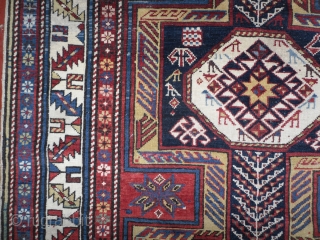 shirvan baku long rug. 19th century. as found, untouched, virgin, not restored, not washed, dusty                  