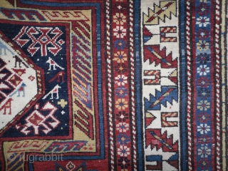 shirvan baku long rug. 19th century. as found, untouched, virgin, not restored, not washed, dusty                  