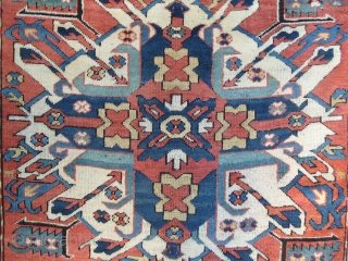 Chelaberd Rug (Eagle Kazak), Karabagh, Southern Caucasus. Excellent condition, no repairs, medium wool pile on wool foundation. late 19th Century. www.rugspecialist.com            