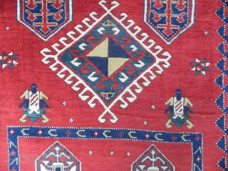 Caucasian Bordchalou Kazak Rug, 7.10 x 5.4 ft (242x165 cm), ca 1900                     