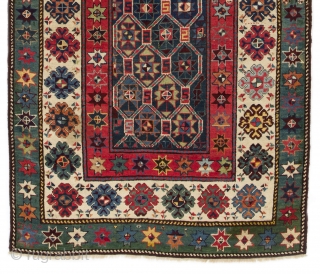 Talish Runner, 4 x 9 Ft  (121x275 cm), ca late 19th Century. Very good condition with even medium pile, all natural dyes,  
looks like both ends' guard stripes were professionally  ...