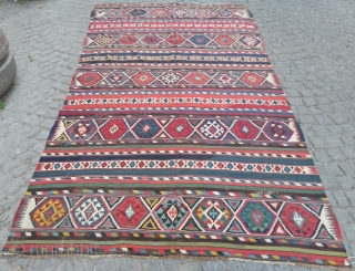 Antique Caucasian Shirvan Kilim Rug, 10.5 x 6 ft (320x183 cm), Provenance: The Henry and Sula Walton collection, Scotland.              