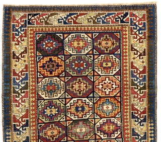 Fine Antique Caucasian Shirvan Rug, 124x277 cm (4.1 x 9.1 Ft). ca 1870                    