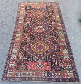 A Fantastic Caucasian Shirvan Rug, 7.5 x 4 ft (229x122 cm), 19th Century                    