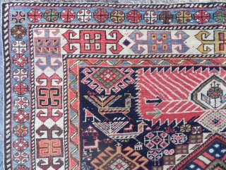 A Fantastic Caucasian Shirvan Rug, 7.5 x 4 ft (229x122 cm), 19th Century                    