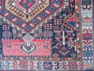 A Fantastic Caucasian Shirvan Rug, 7.5 x 4 ft (229x122 cm), 19th Century                    