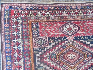 An Outstanding Large Antique Caucasian Shirvan Rug recently acquired from an exceptional private collection in California, 11.1x5.6 ft (338x171 cm), A Superb Representative of woven art, Excellent Original Condition, No Issues and  ...