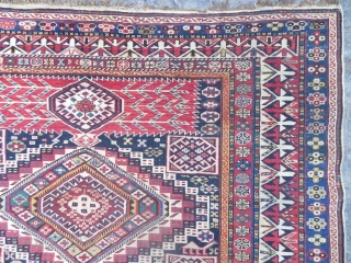 An Outstanding Large Antique Caucasian Shirvan Rug recently acquired from an exceptional private collection in California, 11.1x5.6 ft (338x171 cm), A Superb Representative of woven art, Excellent Original Condition, No Issues and  ...