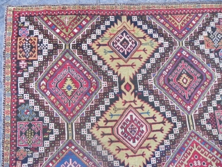 Large antique Caucasian Shirvan Rug, 10.7 x 5.3 ft (326 x 162 cm), late 19th century.                 