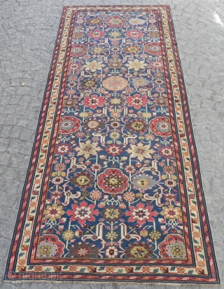 Antique Caucasian Afshan Kuba long Rug
                           