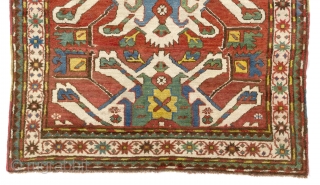 Antique Chelaberd Rug or so called "Eagle Kazak" from Karabagh, South West Caucasus, ca 1880, 
125x260 cm (4'1" x 8'3")             