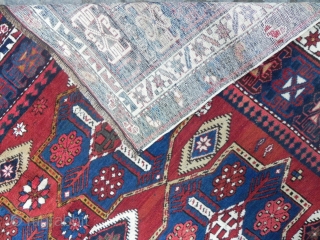 Large Antique Caucasian Shirvan Kuba Rug, 8.5 x 4.5 ft (260x137cm), full pile, late 19th Century.                 