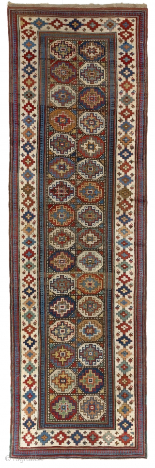 Moghan Runner, 4.2 x 13.7 Ft (126x415 cm), ca 1860.                       