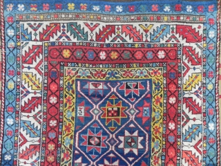 Antique Caucasian Gendje Runner, 3.4 x 9.5 ft, second half 19th Century.                     