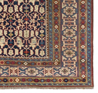 Very Fine Antique Kuba Konaghend Rug, Northeast Caucasus, Dated 1867 AD, 4.2 x 5.8 Ft (127x174 cm). Near perfect condition, no issues. Probably the best of this type we have seen.   ...