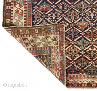 Antique Caucasian Shirvan Rug, 127x186 cm - 4'1" x 6'1", ca 1880, very good condition, all original, no repairs, no issues.            