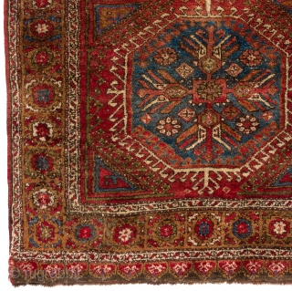 Antique Central Anatolian Yatak Rug from the village of Nuzumla (Yaylacik). 4.5 x 6.5 ft (136x195 cm).  A352              