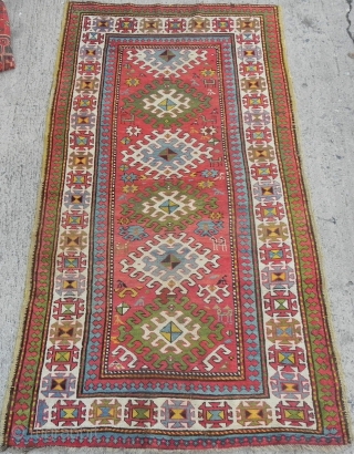 Caucasian Kazak Rug, very good original condition, near full pile, no repairs or issues. second half 19th century. Please ask for images of the new acquisitions.       