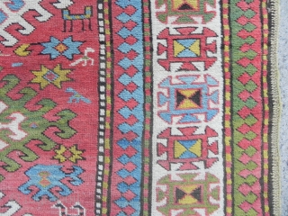 Caucasian Kazak Rug, very good original condition, near full pile, no repairs or issues. second half 19th century. Please ask for images of the new acquisitions.       