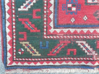 Caucasian Karachov Kazak Rug, original as found, no repairs, second half 19th century.                    