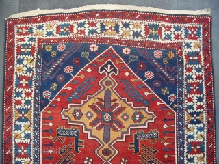 Caucasian Kuba Rug, good condition with full pile, original ends and sides, ca 1900. www.rugspecialist.com                  