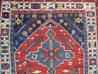 Caucasian Kuba Rug, good condition with full pile, original ends and sides, ca 1900. www.rugspecialist.com                  