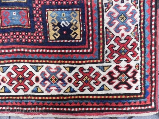 Caucasian Karachov Kazak Rug, 215x123 cm, very good condition, late 19th century.                     