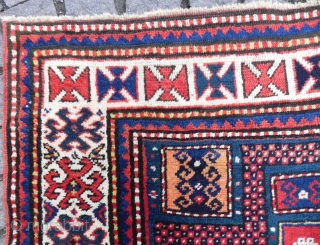 Caucasian Karachov Kazak Rug, 215x123 cm, very good condition, late 19th century.                     