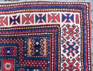 Caucasian Karachov Kazak Rug, 215x123 cm, very good condition, late 19th century.                     