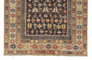 Caucasian Chi Chi (Chichi) Rug, 4x5 ft (120x147 cm), ca 1870                      