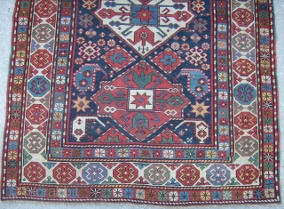 South Caucasian Long Rug, 116x241 cm, good condition, ca late 19th century, a label on the back reads: "St Ermins Hotel, 1914".   www.rugspecialist.com        